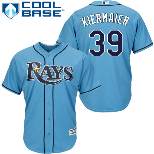 Rays #39 Kevin Kiermaier Light Blue New Cool Base Stitched MLB Jersey - Click Image to Close